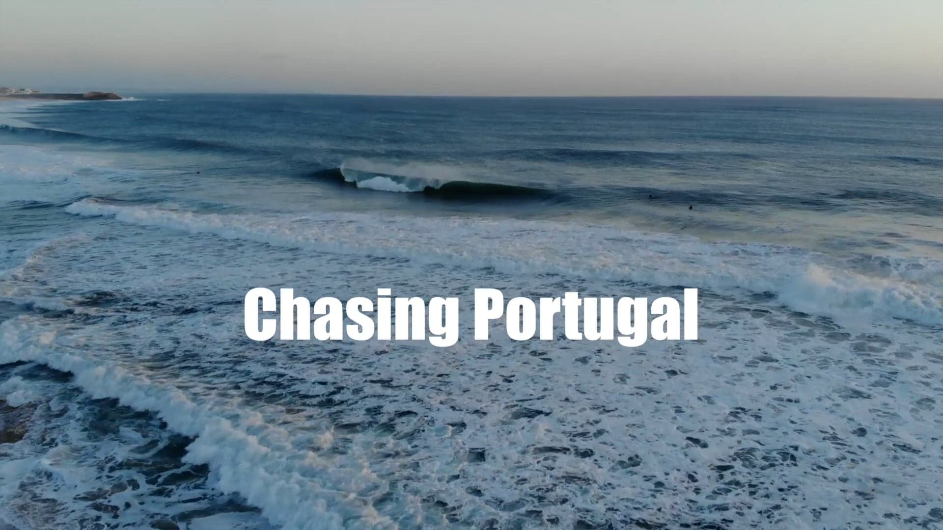 chasing portugal logo over empty wave